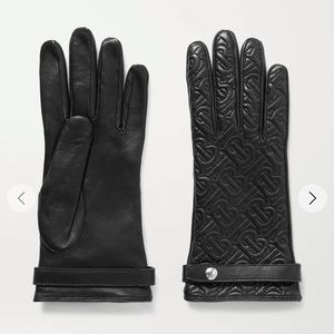 Burberry Embossed Leather Gloves